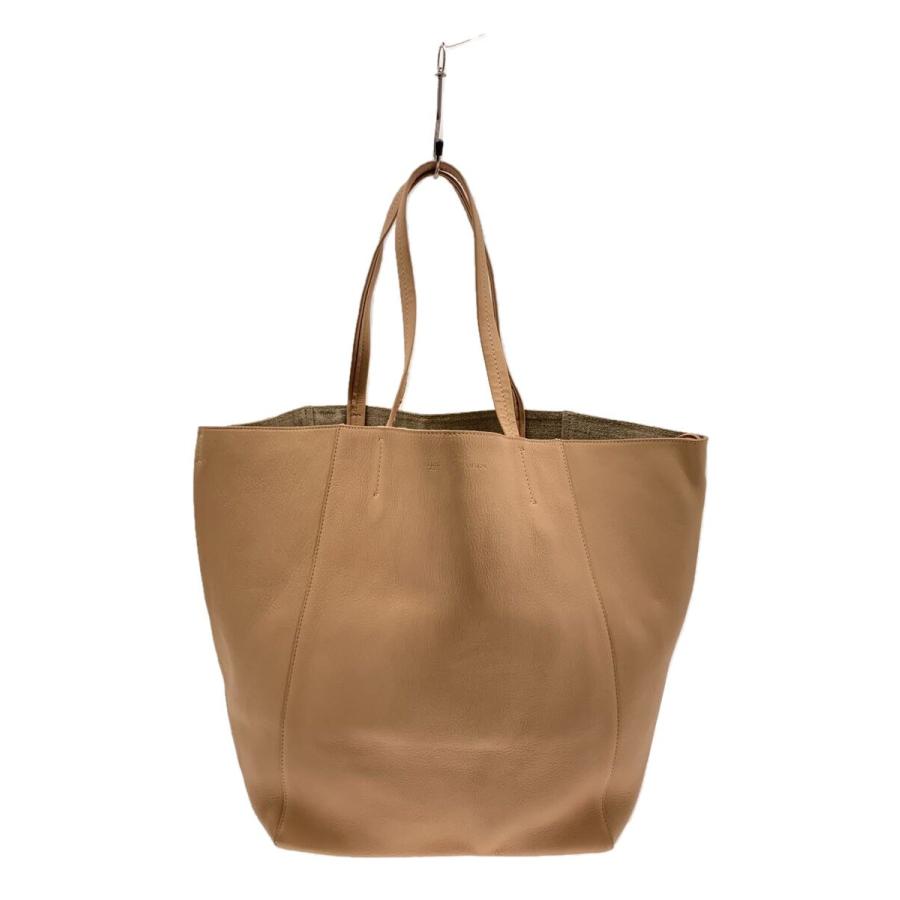 セリーヌ トートバッグ 肩掛け カバファントム レザー ベージュ系 A4収納可能 CELINE◇内側底汚れ有/カバファントム/ハンドバッグ/レザー/BEG