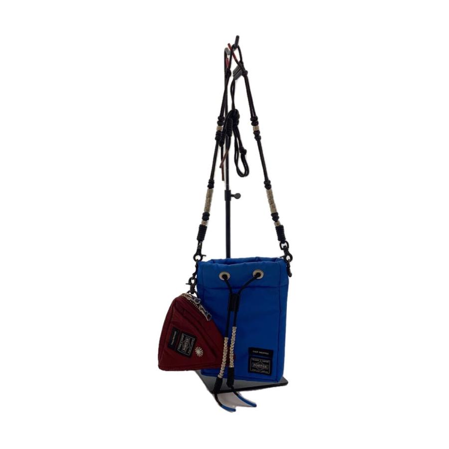 TOGA◇×PORTER/DOUBLE MINI BAG/ショルダーバッグ/ナイロン/BLU TOGA◇×PORTER/DOUBLE MINI BAG/ショルダーバッグ/ナイロン/BLU