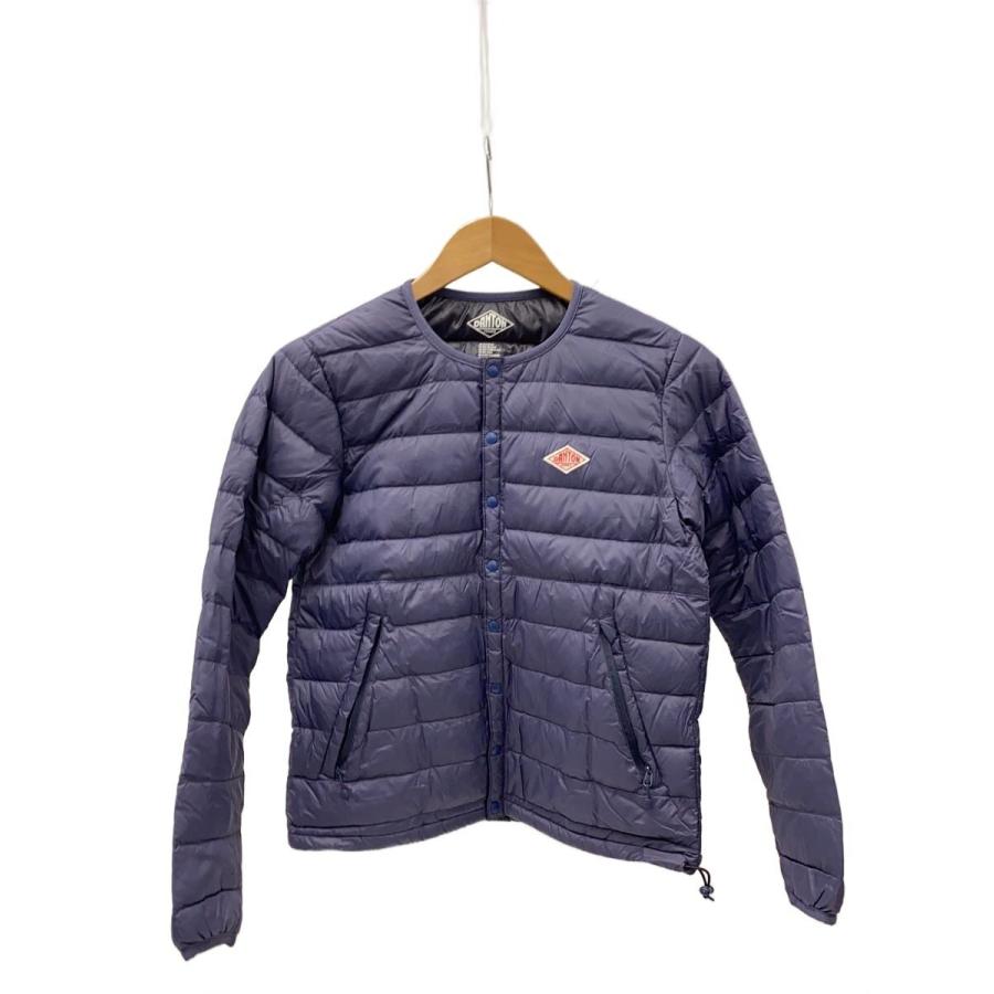 DANTON◇CREW NECK INNER DOWN JACKET/ダウン/34/ナイロン/NVY/右袖穴