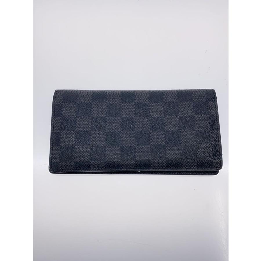 LOUIS VUITTON◇ポルトフォイユ・ブラザ/2つ折り財布/レザー/GRY