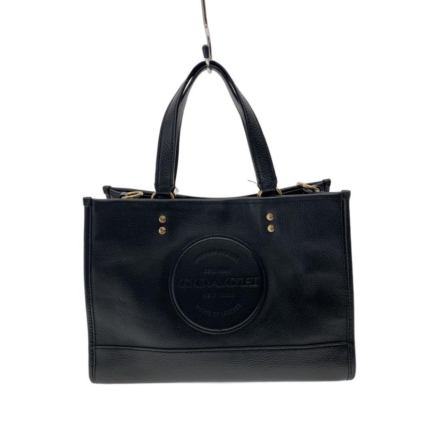 ✨美品✨コーチ　デンプシー　キャリーオール　2way ラウンドパッチ　レザー　黒 COACH◇デンプシー・キャリーオール_ウィズパッチ/レザー/BLK