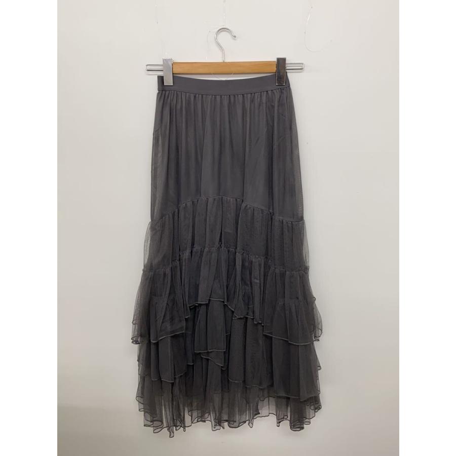 COCO DEAL◇25SS/チュールティアードスカート/1/ポリエステル/GRY