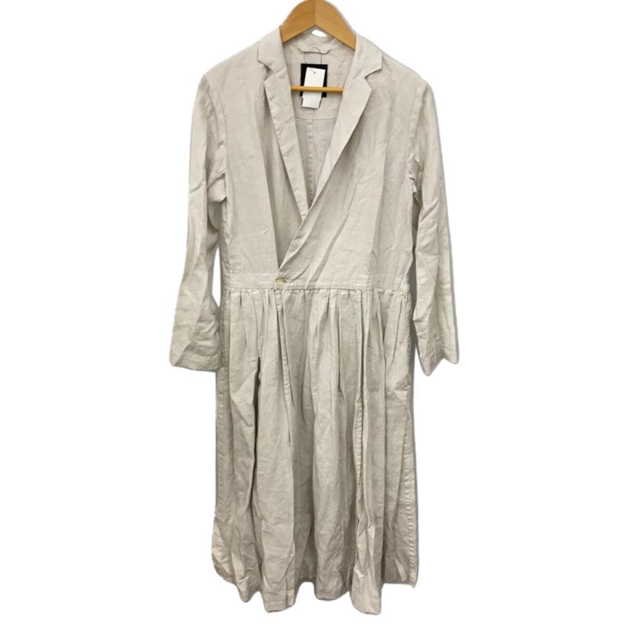 PAS DE CALAIS◇長袖ワンピース/36/リネン/WHT/9005-520 : セカンド
