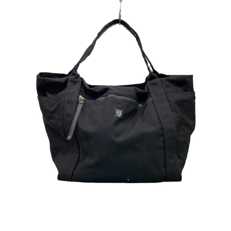 PEARLY GATES◇ロッカーバッグ/トートバッグ/キャンバス/BLK/底・内側