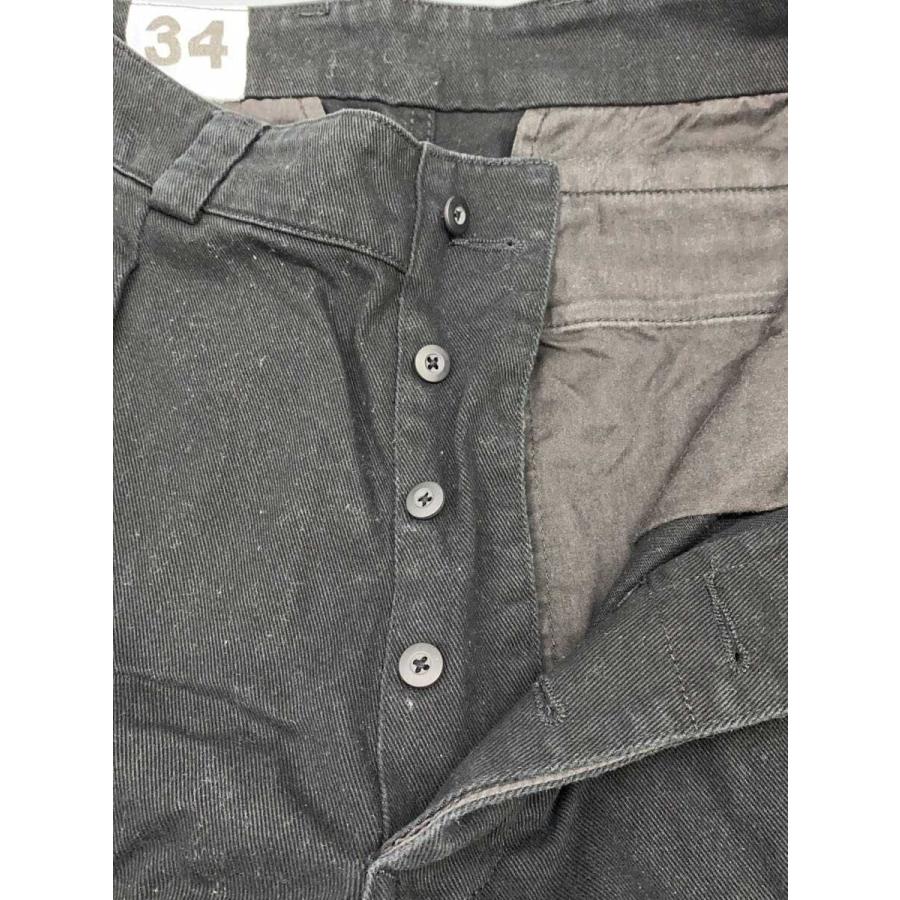 WAIPER◇フランス軍M52ツータックチノトラウザー/34/コットン/BLK
