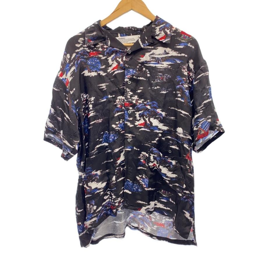 DAIRIKU ダイリク アロハシャツ 2024ss DAIRIKU◇2024SS Cliff Aloha Shirt/M/キュプラ/BLK/24SS S-9