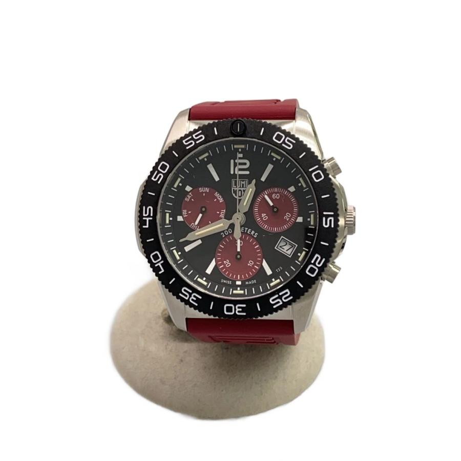 LUMINOX◇PACIFIC DIVER CHRONOGRAPH 3140 SERIES/アナログ/ラバー/BLK