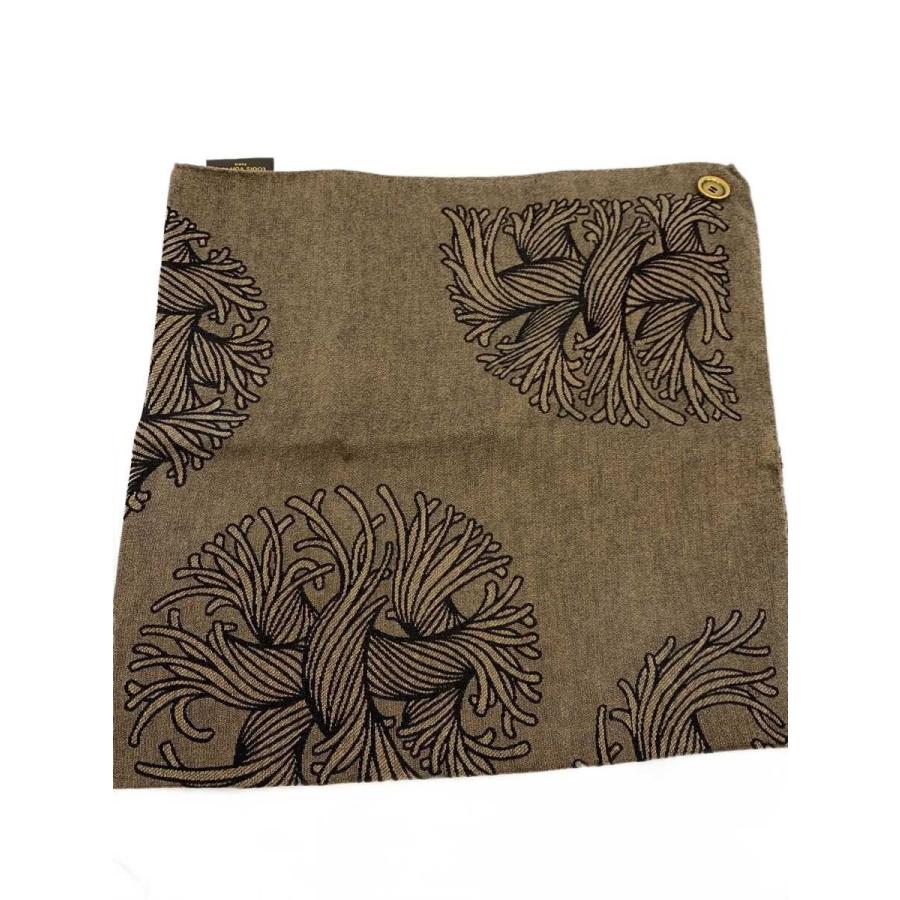 LOUIS VUITTON◇ロープ柄スカーフ・バンダナ/カシミア・シルク/BRW