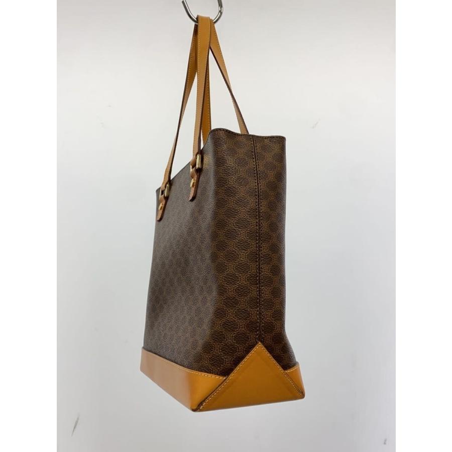 CELINE マカダム柄 トートバッグ ポーチ付き CELINE◇マカダム柄トートバッグ/--/BRW/総柄 CELINE】【ヴィンテージ