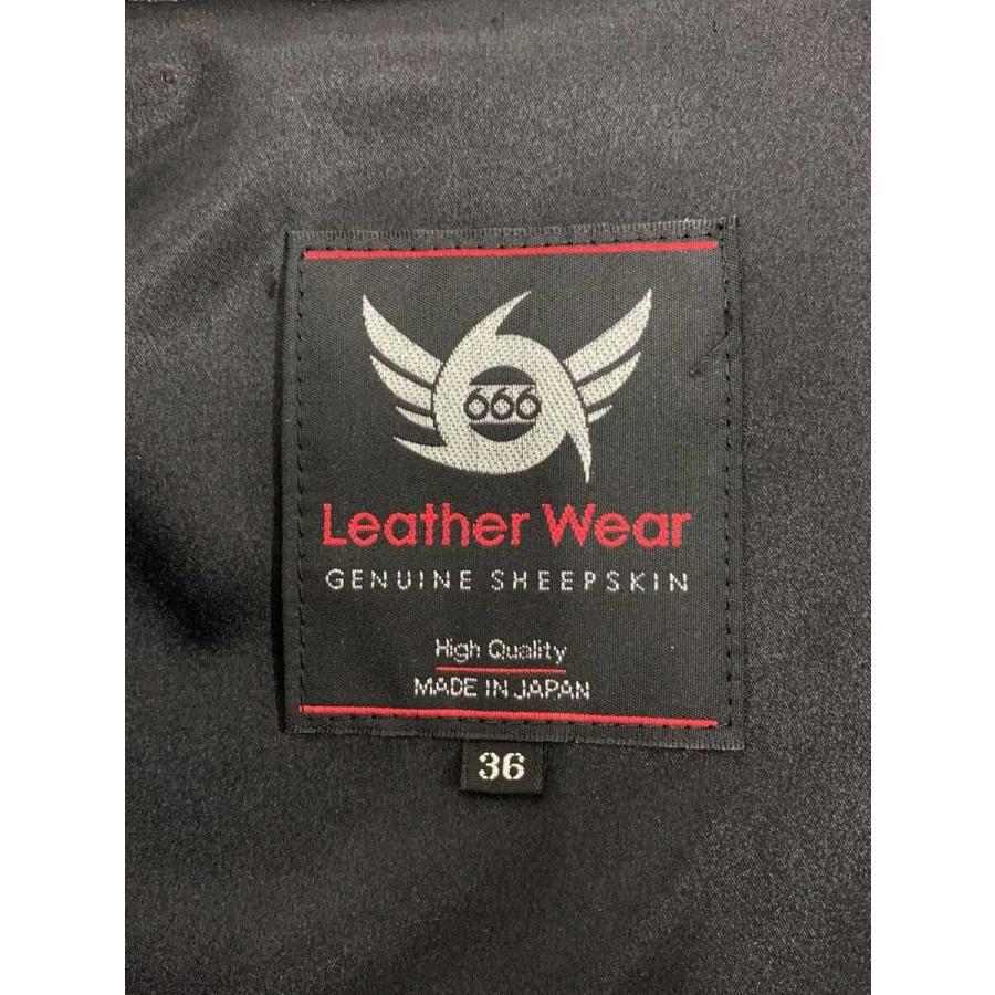 666 Leather Wear ダブルライダース36 ブラック　期間限定価格 666 Leather Wear◇ダブルライダースジャケット/36/--/BLK : セカンド