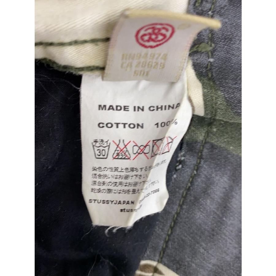 STUSSY◇OLD/タイガーカモカーゴパンツ/32/コットン/BLK/カモフラ