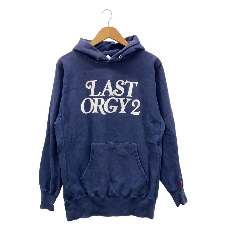 HUMAN MADE◇×UNDERCOVER/LAST ORGY 2 PIZZA HOODIE/L/NVY/使用感 