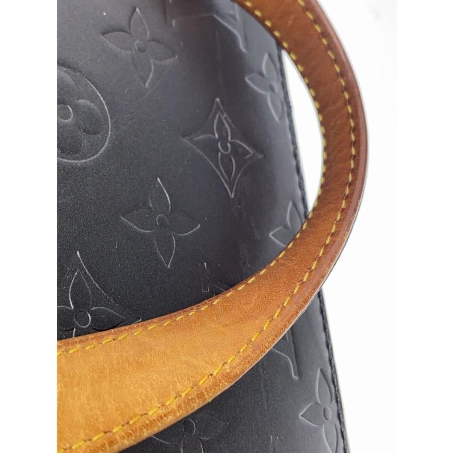 LOUIS VUITTON◇シェルトン_モノグラム・マット_BLK/レザー/BLK