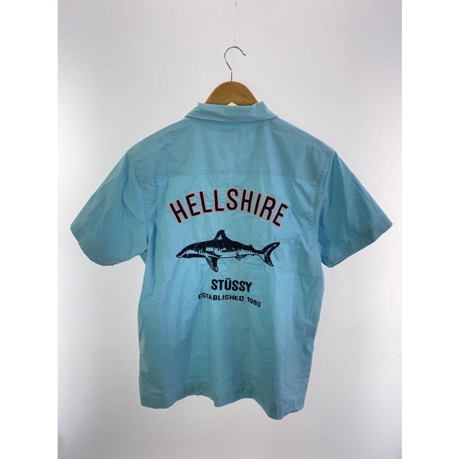 STUSSY◆HELLSHIRE BOWLING SHIRT/半袖シャツ/L/コットン/BLU｜ssol-shopping｜02