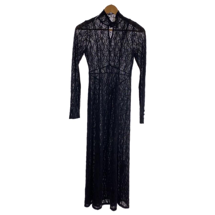 FRAY I.D◇フロッキーシュリンクレースワンピース/長袖ワンピース/1