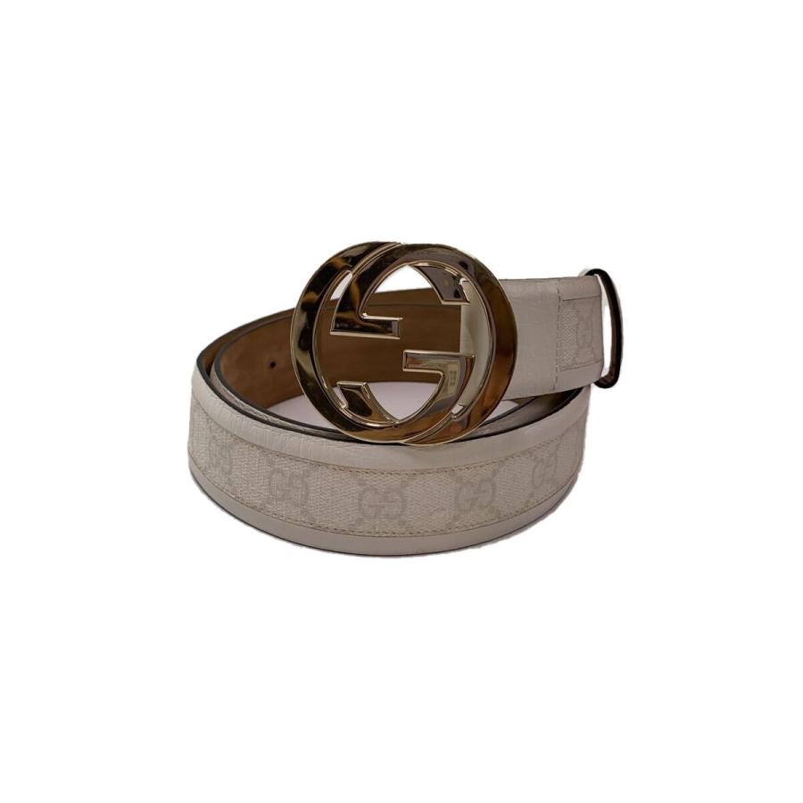 GUCCI メンズベルト GGスプリームインターロッキング 90・36 GUCCI◇剥がれ有/GGスプリーム/インターロッキング/90/36/ベルト