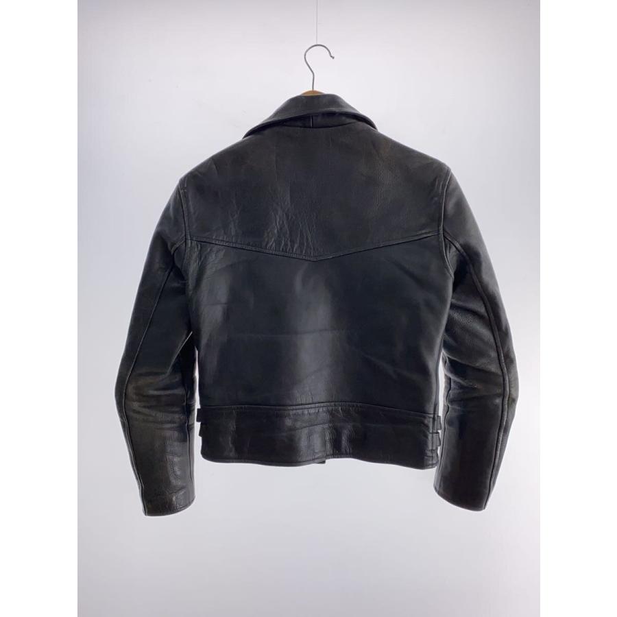 HORN WORKS ダブルライダースジャケット LL ブラック Horn Works 本革 ダブルライダースジャケット メンズ ホーン