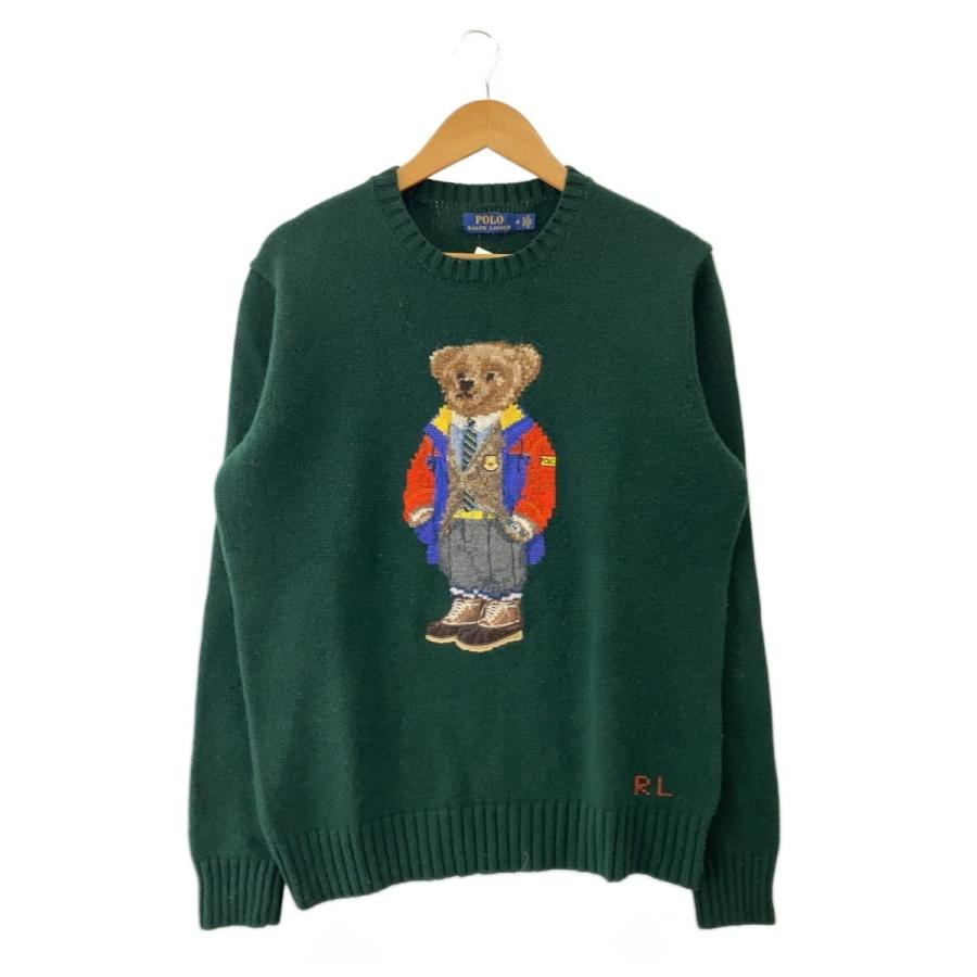 ポロベア　ニット POLO RALPH LAUREN◇ポロベアニット・セーター(厚手)/M/ウール/GRN