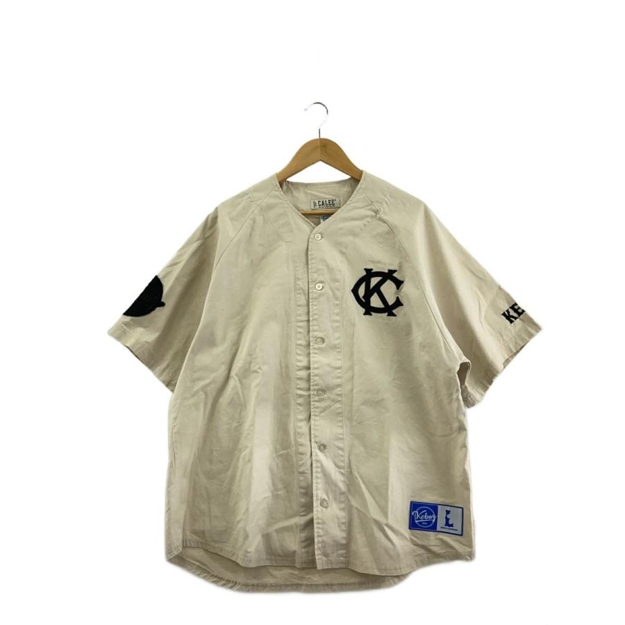 Keboz◇CALEE×KEBOZ COLLECTION/ベースボールシャツ/L/コットン/BEG