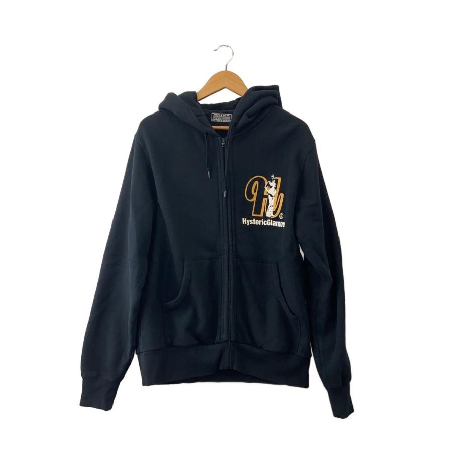 HYSTERIC GLAMOUR◇IM IT 裏毛ジップパーカー/L/コットン/BLK