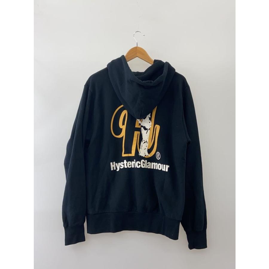 HYSTERIC GLAMOUR◇IM IT 裏毛ジップパーカー/使用感有/L/コットン/BLK