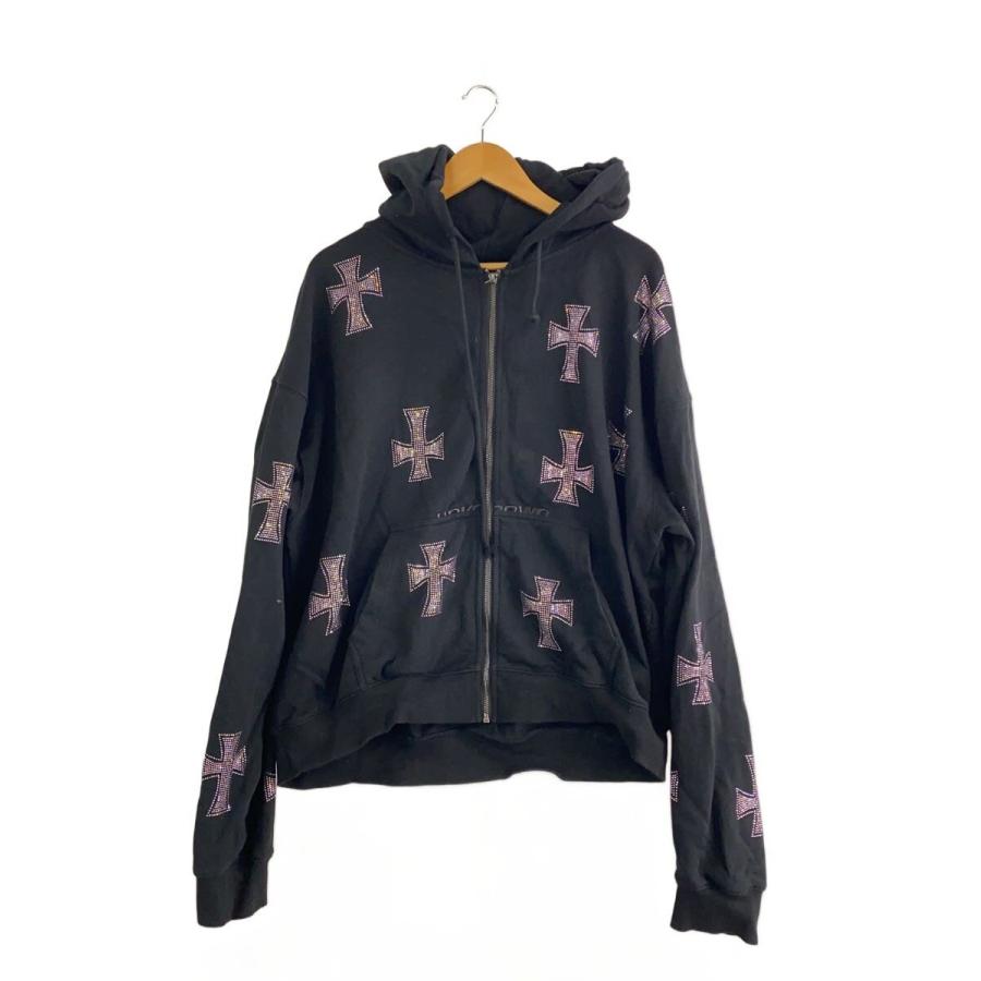 unknown London ジップパーカー UNKNOWN LONDON◇ジップパーカー/XL/コットン/BLK/無地// : セカンド