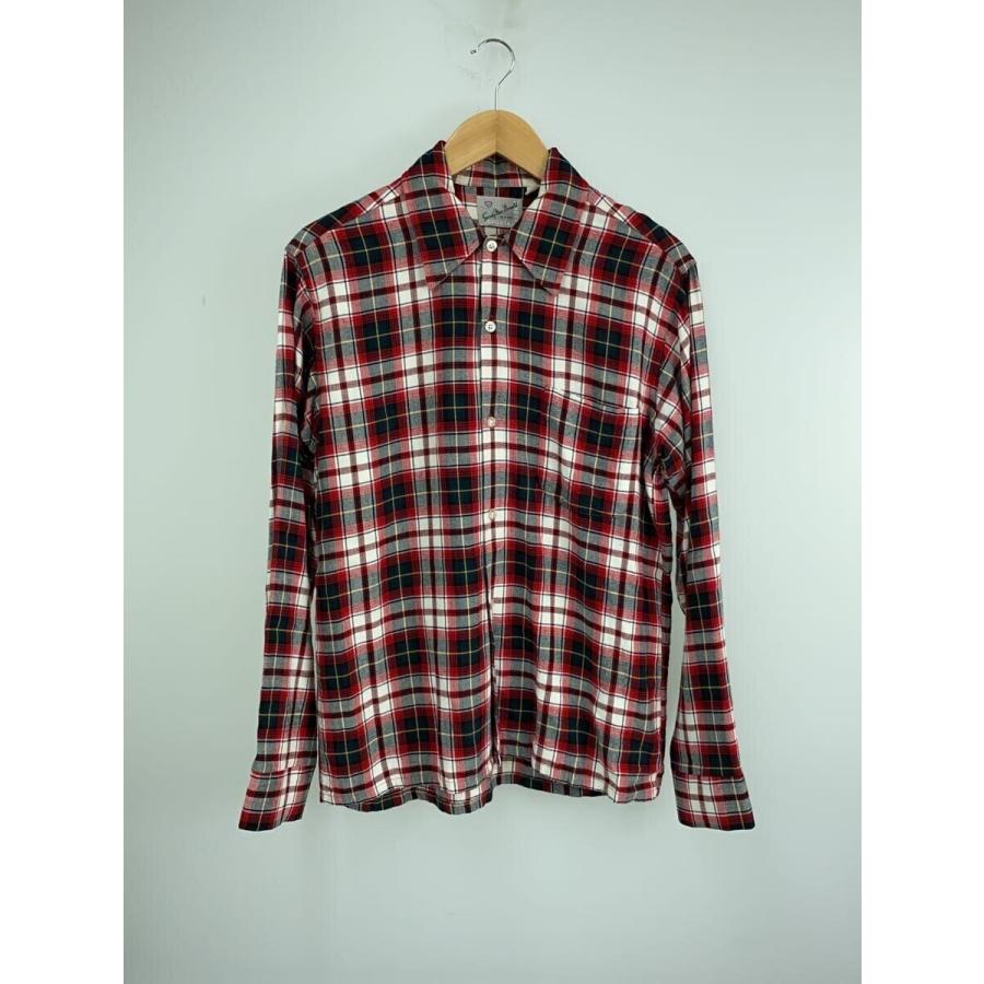 60s レーヨンシャツ 60s/レーヨンシャツ/長袖シャツ/M/レーヨン/レッド/チェック
