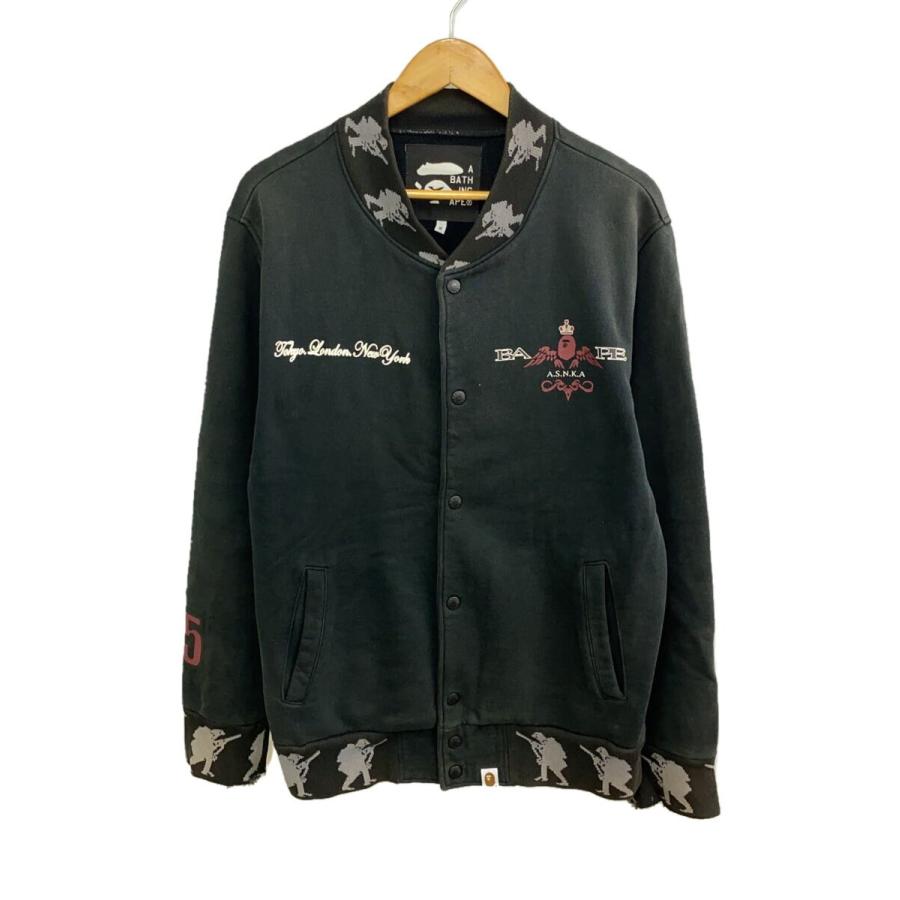 A BATHING APE◇×STASH/SOLDIER VARSITY JACKET/スタジャン/M/コットン 