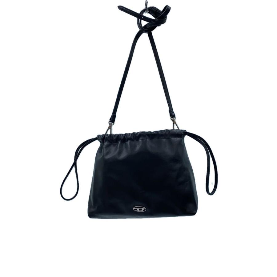 DIESEL◇Clou-D Crossbody/ショルダーバッグ/レザー/ブラック/X10033
