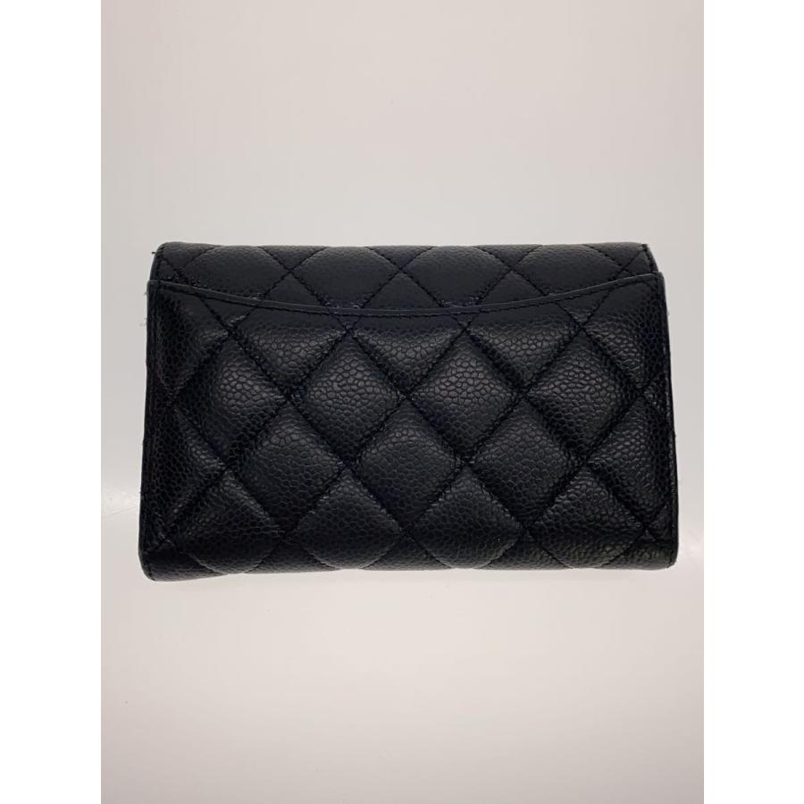 CHANEL◇3つ折り財布/羊革/BLK/レディース/AP0232 : セカンド 