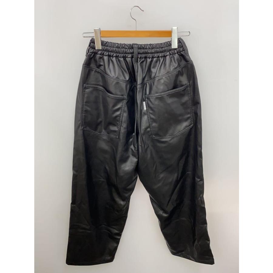 COOTIE◇Faux Leather 5 Pocket Wide Easy Pants/S/フェイクレザー/BLK