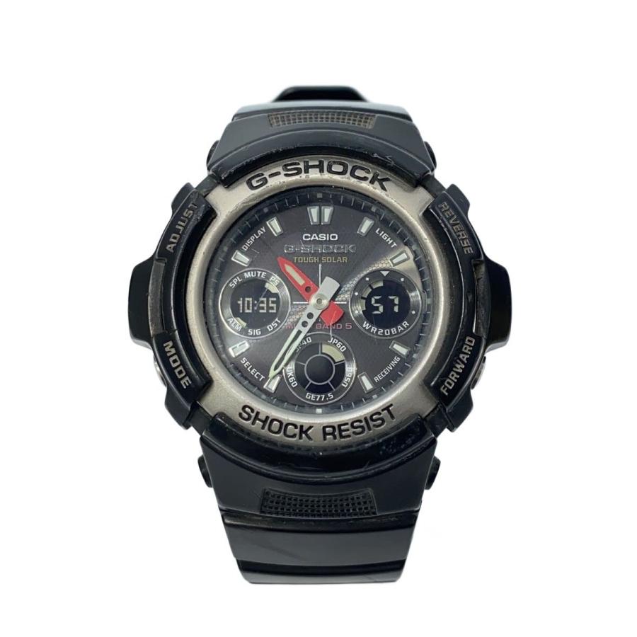 2011年/G-SHOCK/カシオCASIO/ AWG-101-1AJF CASIO◇ソーラー腕時計・G-SHOCK/デジアナ/ブラック/AWG-101-1AJF