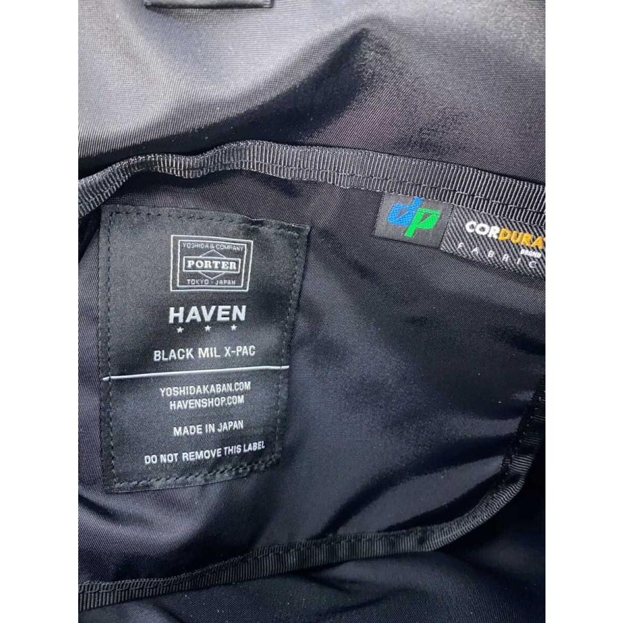 PORTER◆BLACK MIL X-PAC/キャンバス/BLK/無地/X-C1000//_4
