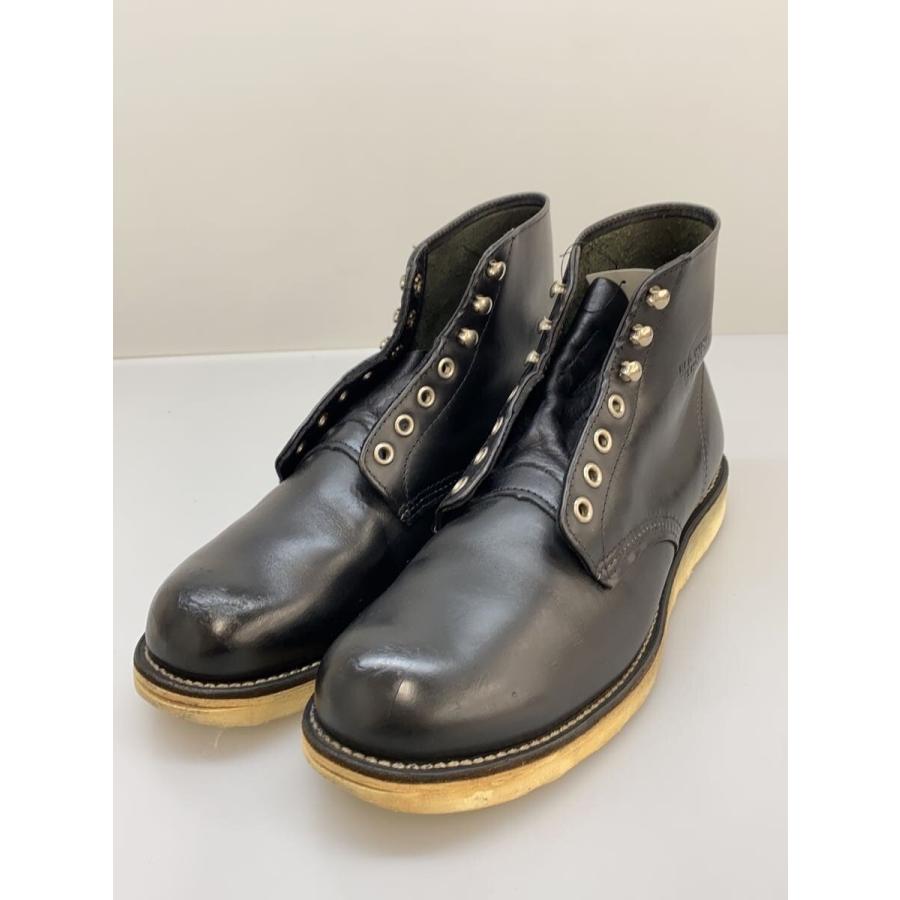 RED WING◇05年製/6-inch Classic Round/レースアップブーツ/UK8.5/BLK 