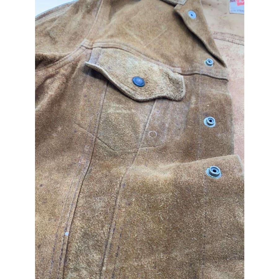 Levi's◇Gジャン/レザー/CML/BIG E/スウェードトラッカージャケット