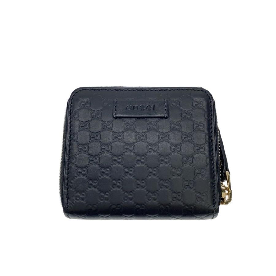 ⭐️未使用品⭐️　GUCCI　マイクログッチシマ　二つ折り財布　ブラック　レザー GUCCI◇2つ折り財布_マイクログッチシマ/レザー/BLK/メンズ : セカンド