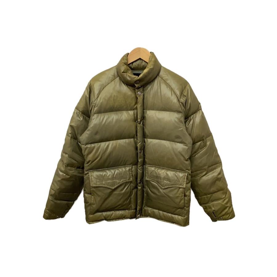 A BATHING APE◇ダウンジャケット/M/ナイロン/KHK/無地 A BATHING APE◇ダウンジャケット/M/ナイロン/KHK/無地