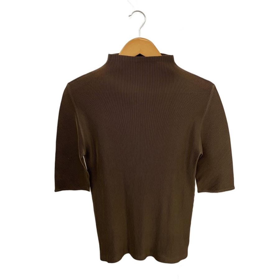 PLEATS PLEASE ISSEY MIYAKE◇半袖カットソー/3/ポリエステル/BRW/無地