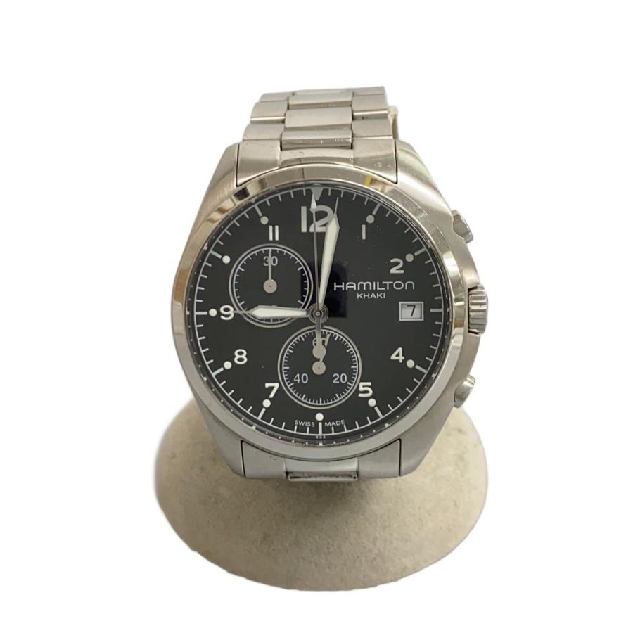HAMILTON クォーツ腕時計 ステンレススチール ブラック HAMILTON◇クォーツ腕時計/アナログ/ステンレス/BLK/SLV/SS/h765120