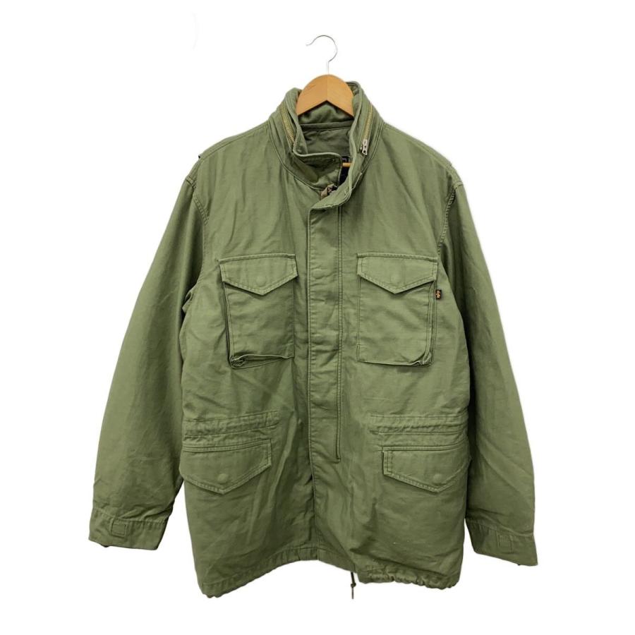 ALPHA INDUSTRIES◇M65フィールドジャケット/L/ポリエステル/KHK