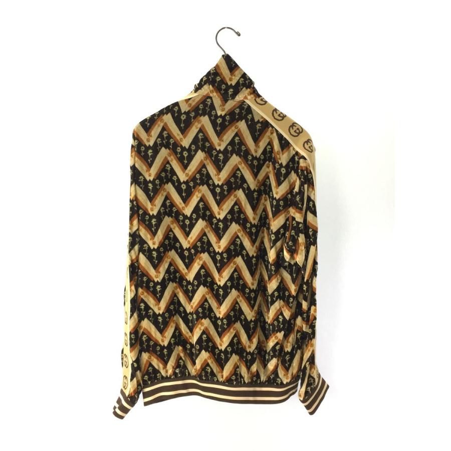 GUCCI◆20SS/CHEVRON DAISY JACKET/ジャージ/XS/ベロア/ブラウン/598730｜ssol-shopping｜02