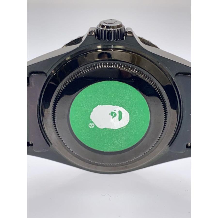 A BATHING APE◆自動巻腕時計/アナログ/BLK/BLK/CLASSIC TYPE 1の画像
