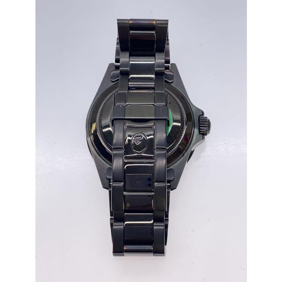 A BATHING APE◆自動巻腕時計/アナログ/BLK/BLK/CLASSIC TYPE 1の画像