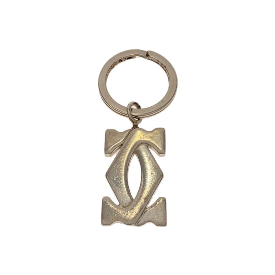 Cartier 2Cロゴ キーリング キーホルダー Cartier◇2Cモチーフ/キーリング/チャーム/キーホルダー/SILVER/SLV