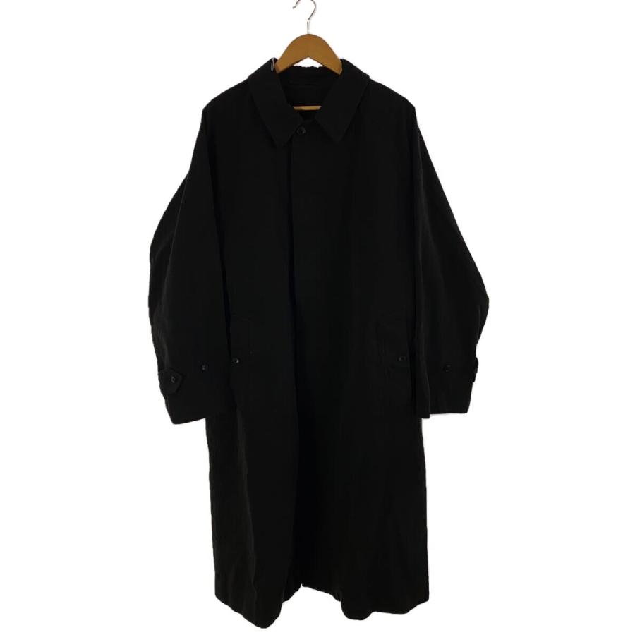 COMOLI◇24AW/製品染めバルカラーコート/3/コットン/BLK/無地/A03