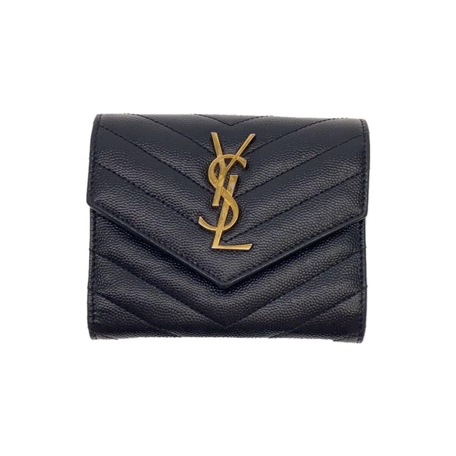 SAINT LAURENTサンローラン ブラック 二つ折り財布 SAINT LAURENT ブラック 二つ折り財布