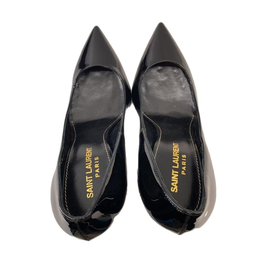 SAINT LAURENT◇オピウム YSLロゴ ハイヒールパンプス/36/BLK