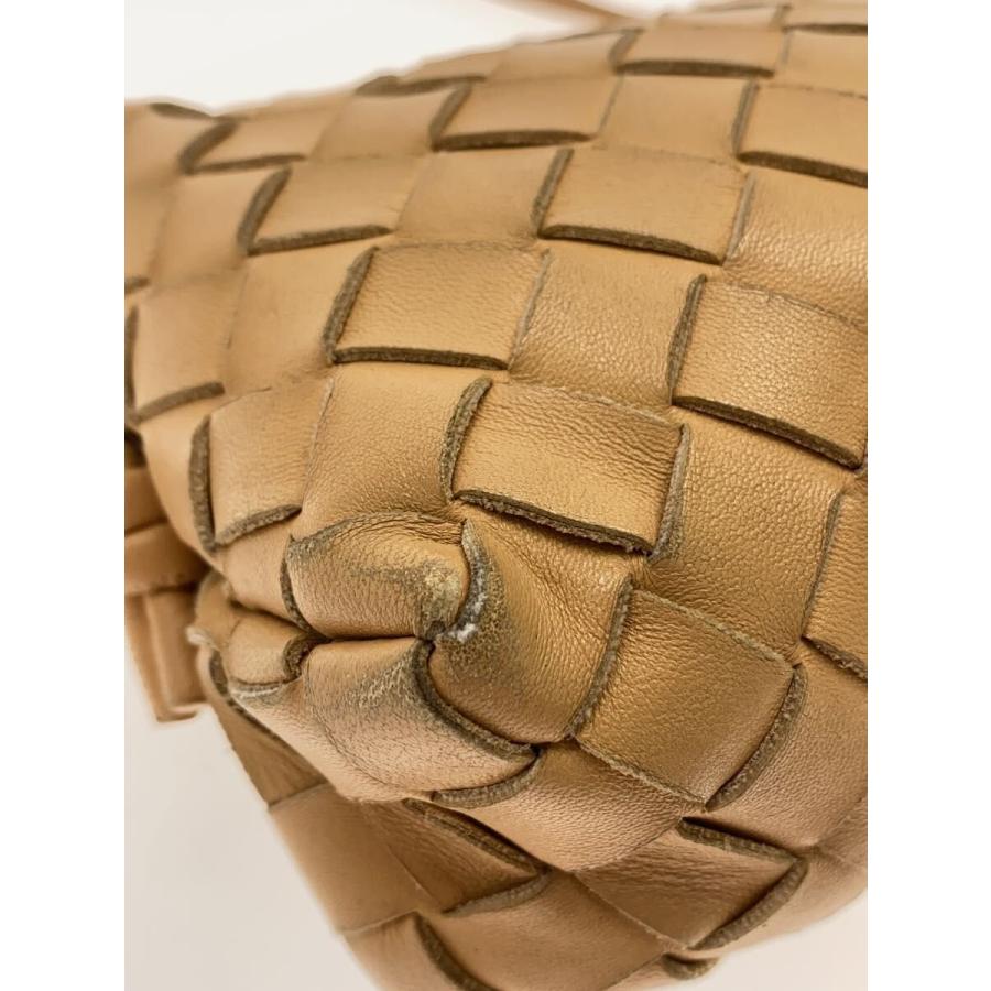 BOTTEGA VENETA◇ミニループカメラバッグ/ショルダーバッグ/レザー/BEG