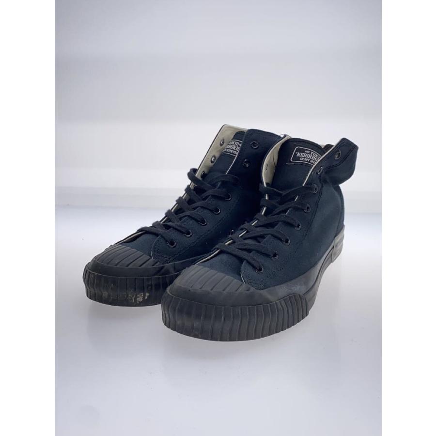 NEIGHBORHOOD◇ハイカットスニーカー/26.5cm/BLK/キャンバス/9SHR