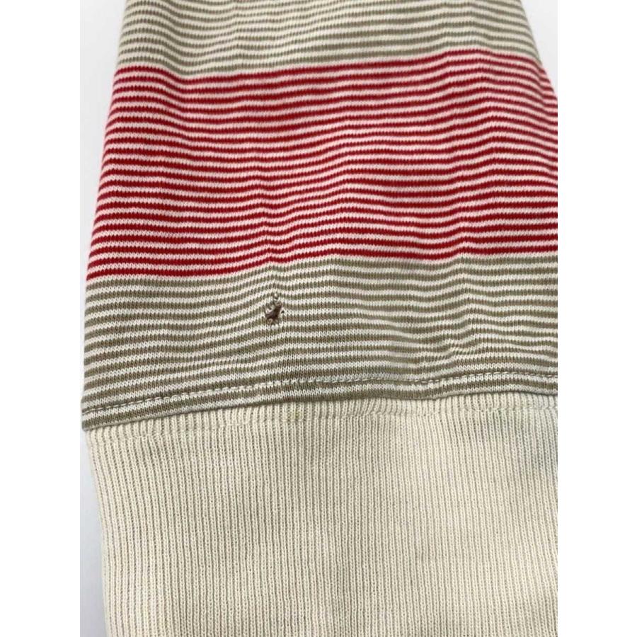 STUSSY / 長袖Tシャツ/M/コットン/KHK/ボーダー STUSSY◇長袖Tシャツ/M/コットン/KHK/ボーダー : セカンドストリート